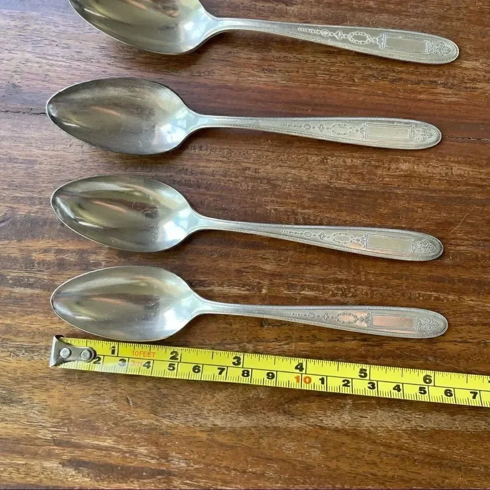 Antique 1921 Oneida Community Plate Grosvenor Teaspoons Set of 5 No Monogram